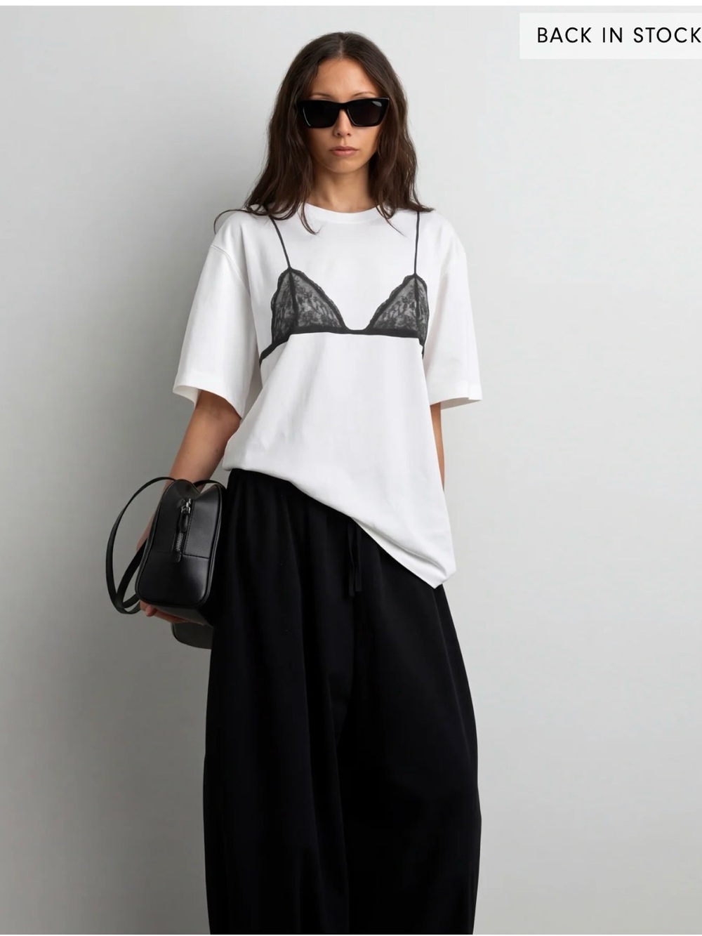OAK + FORT White Crewneck Tee